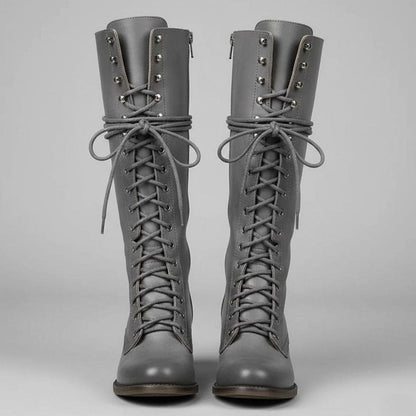 Bottes montantes à lacets pour femmes