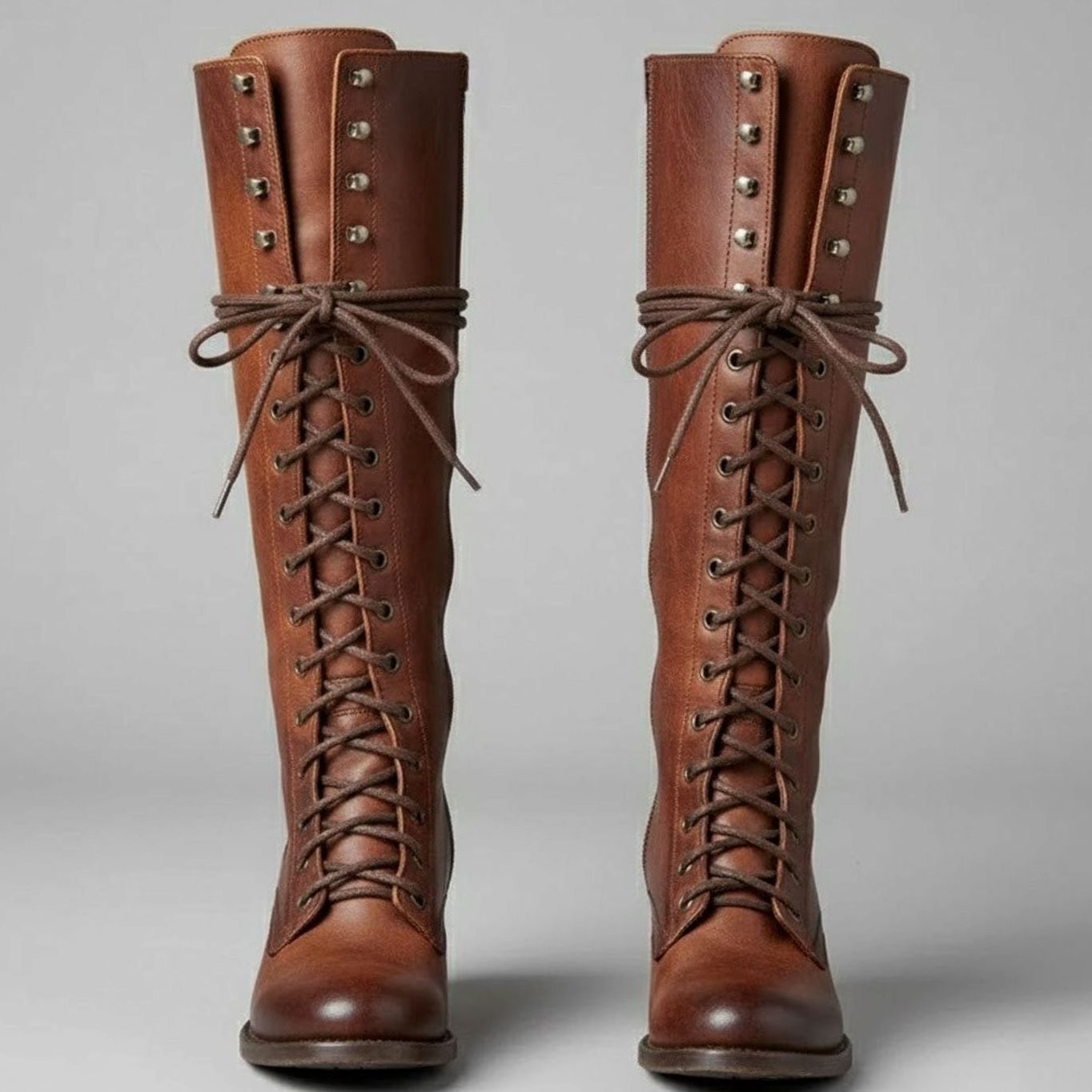 Bottes montantes à lacets pour femmes