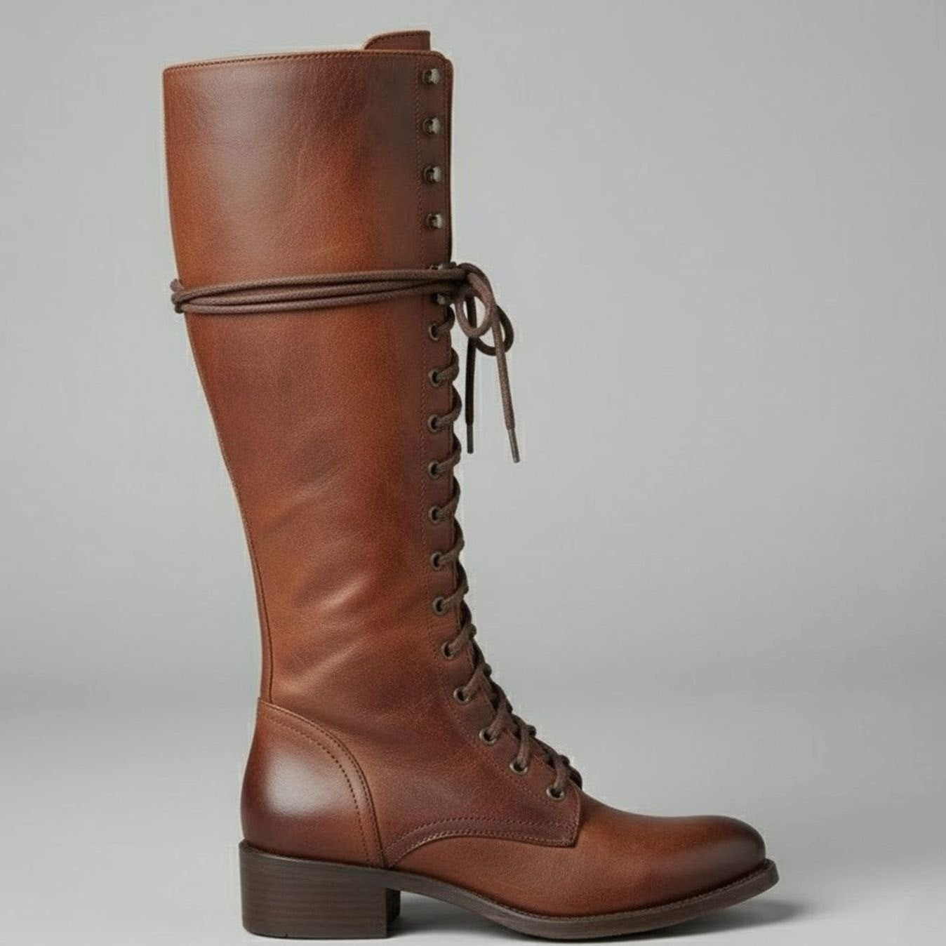 Bottes montantes à lacets pour femmes