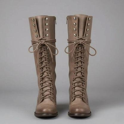 Bottes montantes à lacets pour femmes