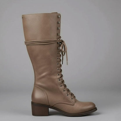 Bottes montantes à lacets pour femmes