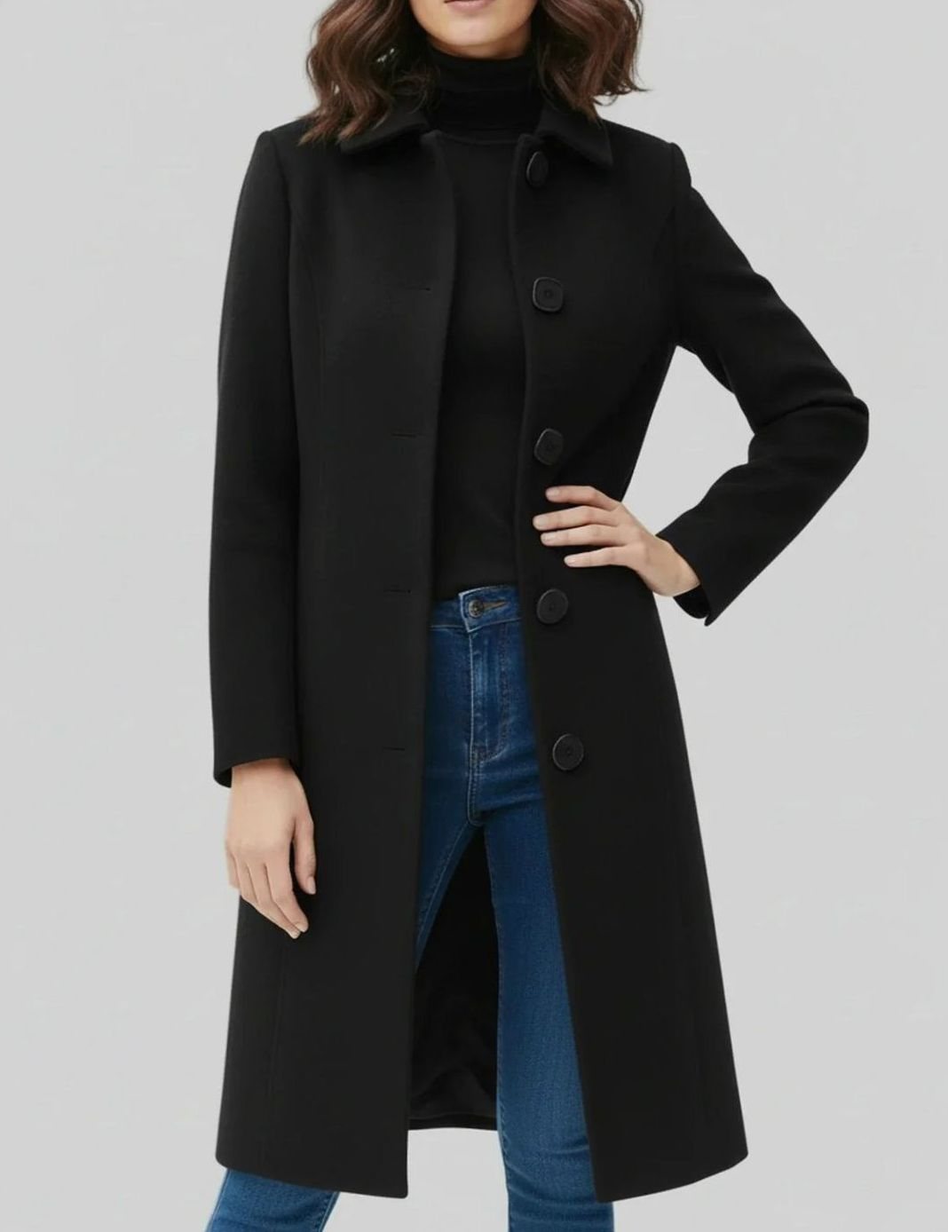 Manteau à col chemise pour femmes