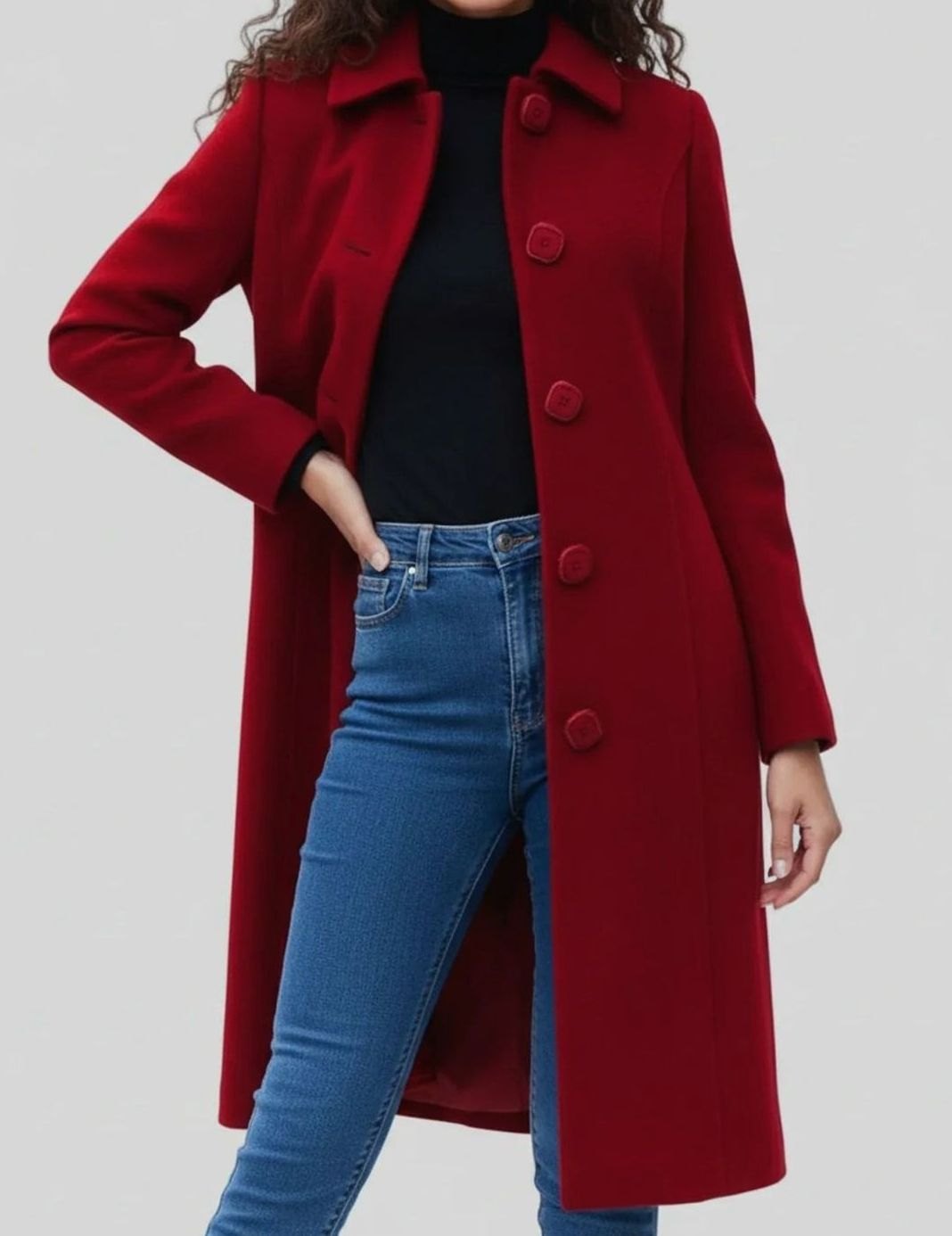 Manteau à col chemise pour femmes