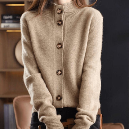Cardigan boutonné à manches longues pour femme | Idéal pour la mi-saison