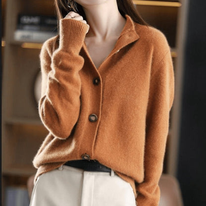 Cardigan boutonné à manches longues pour femme | Idéal pour la mi-saison