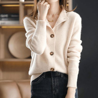 Cardigan boutonné à manches longues pour femme | Idéal pour la mi-saison