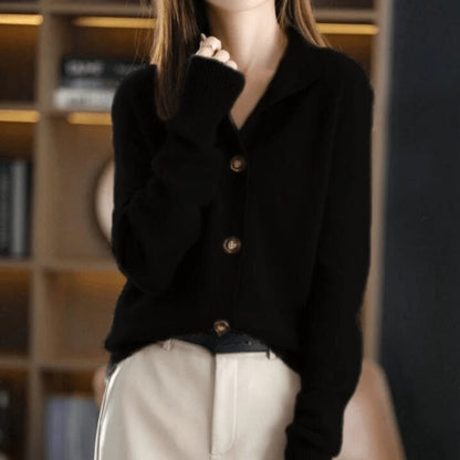 Cardigan boutonné à manches longues pour femme | Idéal pour la mi-saison