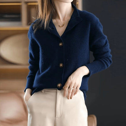 Cardigan boutonné à manches longues pour femme | Idéal pour la mi-saison