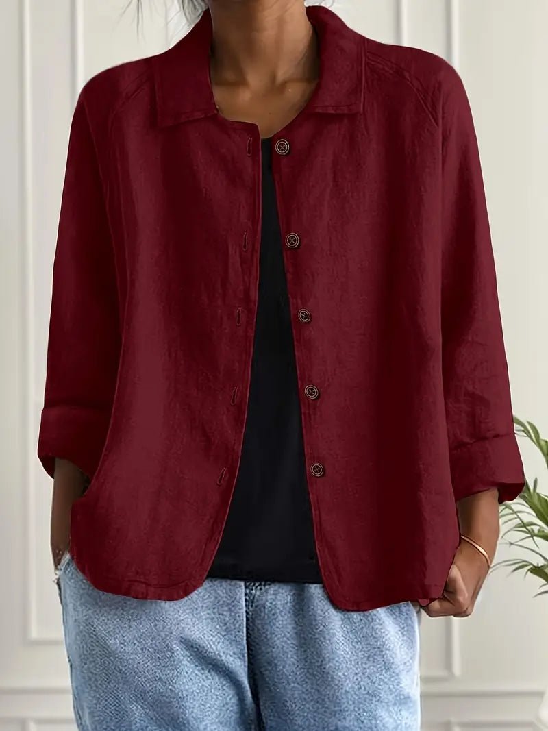 Veste Chemise Femme À Col Rabattu Et Manches Longues | Ideal for Mi-saison
