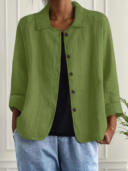 Veste Chemise Femme À Col Rabattu Et Manches Longues | Ideal for Mi-saison