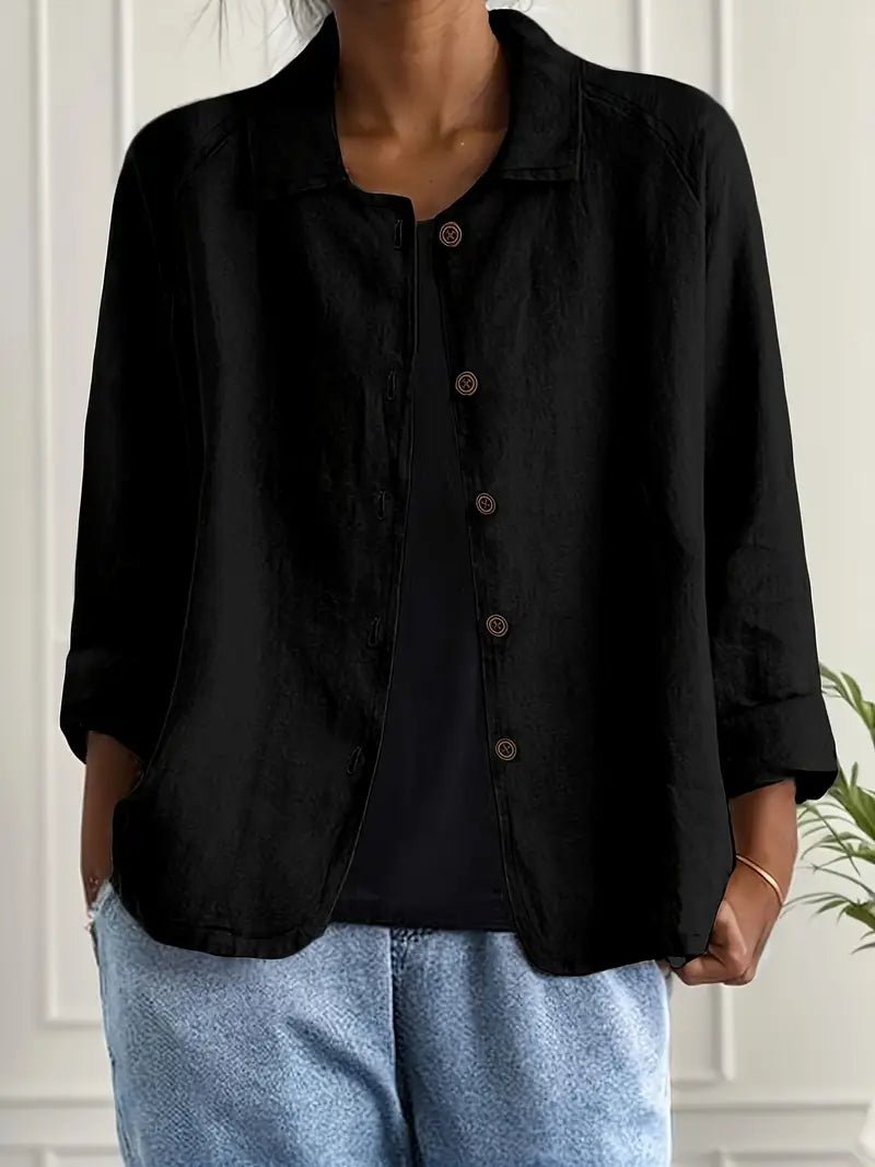 Veste Chemise Femme À Col Rabattu Et Manches Longues | Ideal for Mi-saison