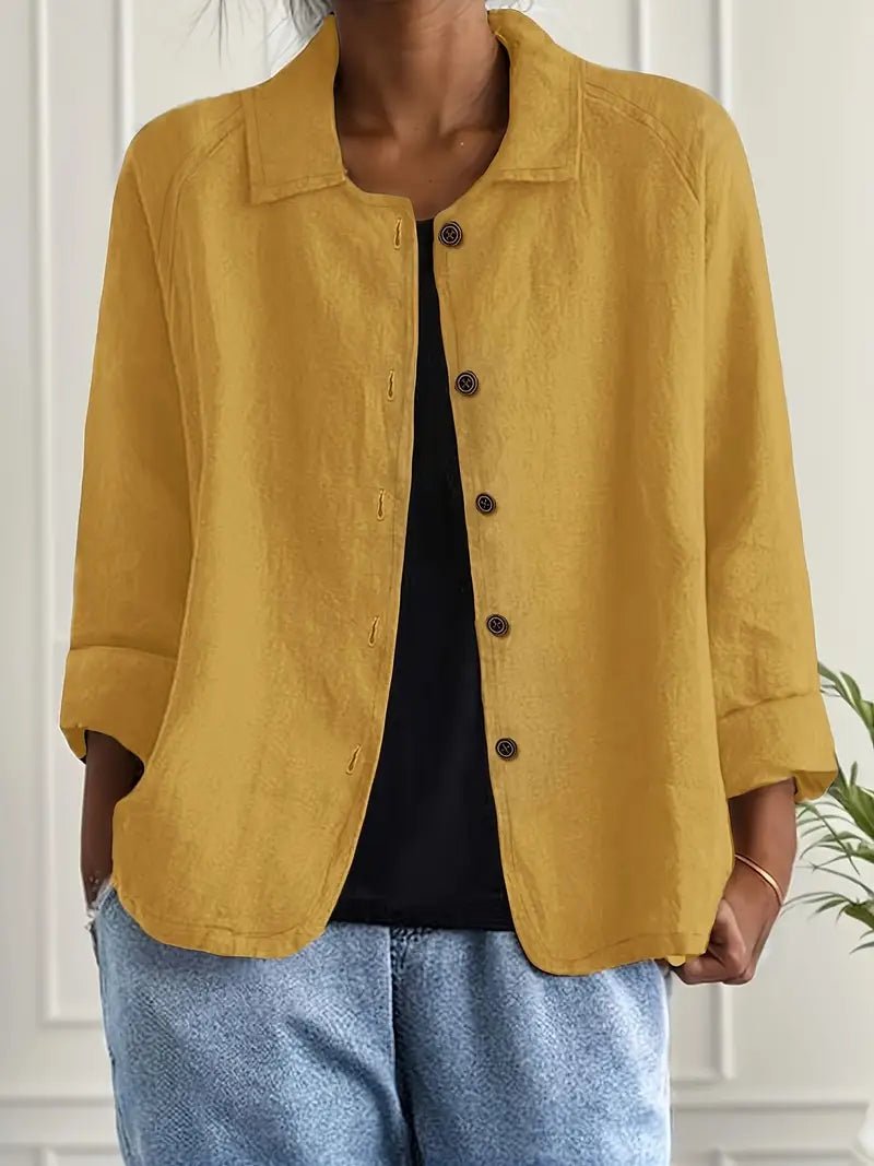 Veste Chemise Femme À Col Rabattu Et Manches Longues | Ideal for Mi-saison