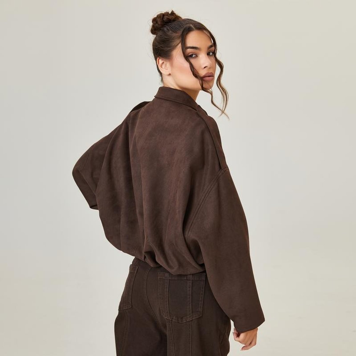 Veste bomber à col chemise et fermeture éclair pour femmes | Idéale pour l'automne et les sorties en ville