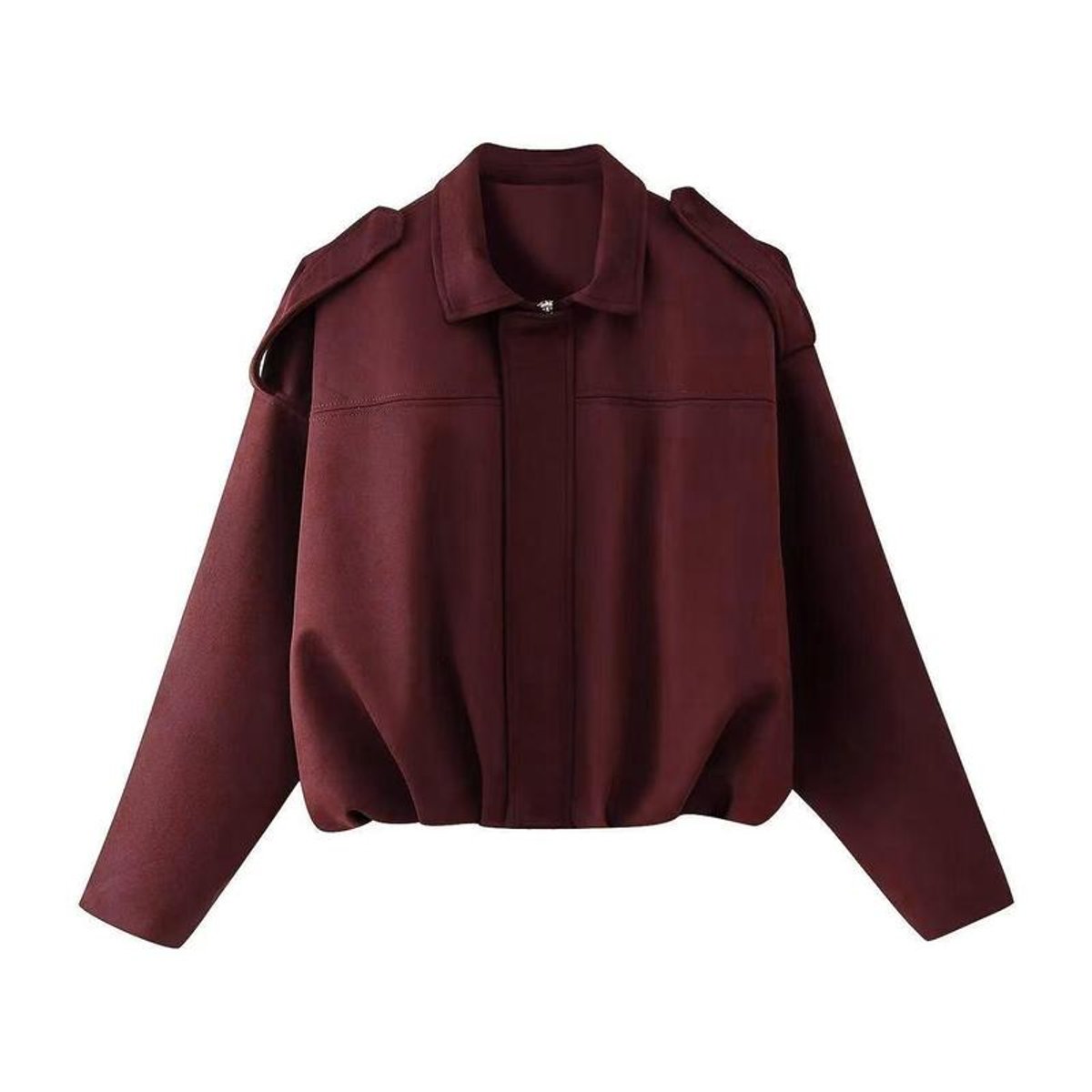 Veste bomber à col chemise et fermeture éclair pour femmes | Idéale pour l'automne et les sorties en ville