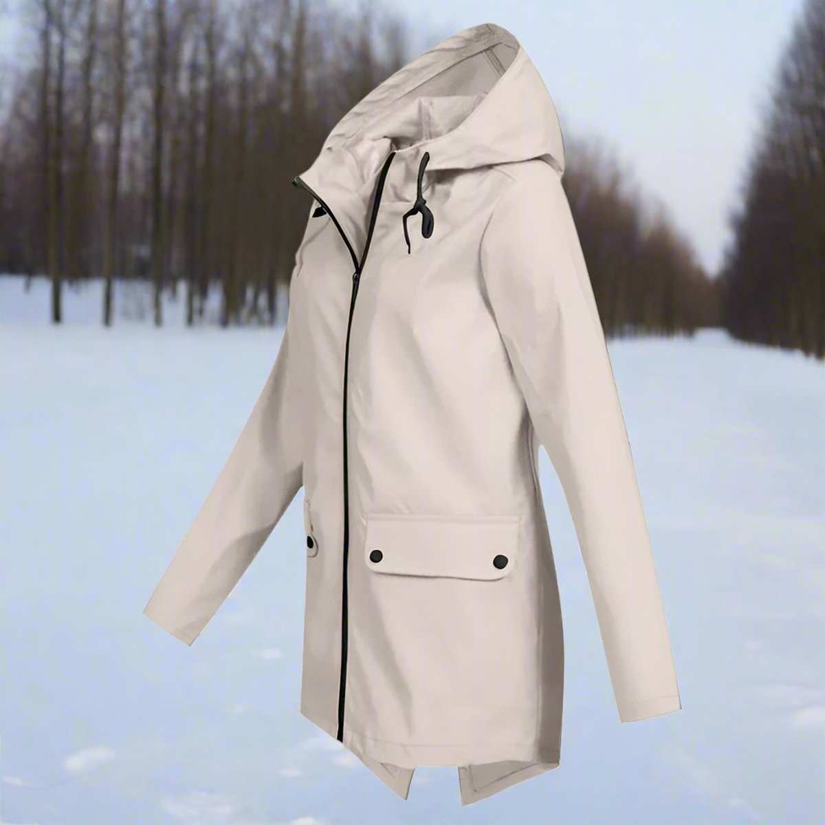 Veste à capuche avec coupe longue pour femme | Idéal pour les sorties en extérieur