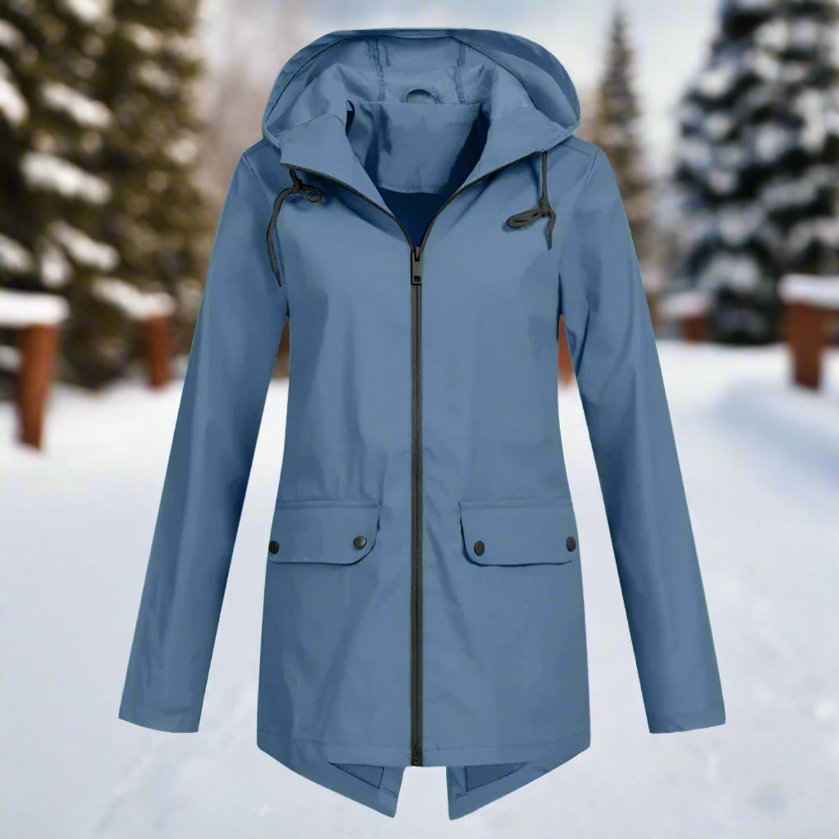 Veste à capuche avec coupe longue pour femme | Idéal pour les sorties en extérieur