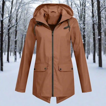 Veste à capuche avec coupe longue pour femme | Idéal pour les sorties en extérieur