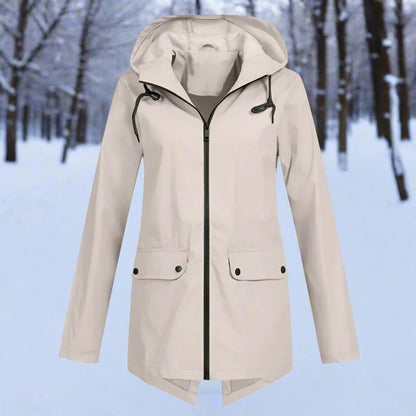 Veste à capuche avec coupe longue pour femme | Idéal pour les sorties en extérieur