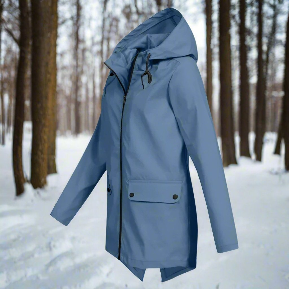 Veste à capuche avec coupe longue pour femme | Idéal pour les sorties en extérieur