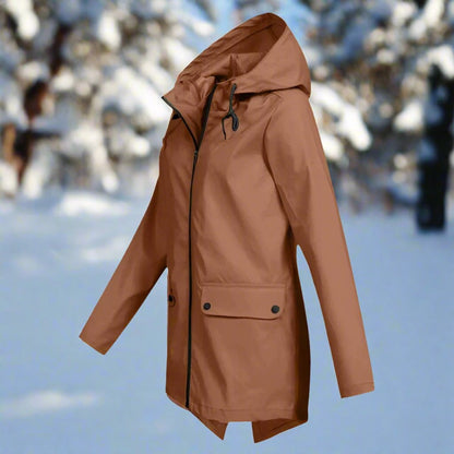 Veste à capuche avec coupe longue pour femme | Idéal pour les sorties en extérieur