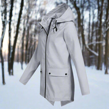 Veste à capuche avec coupe longue pour femme | Idéal pour les sorties en extérieur