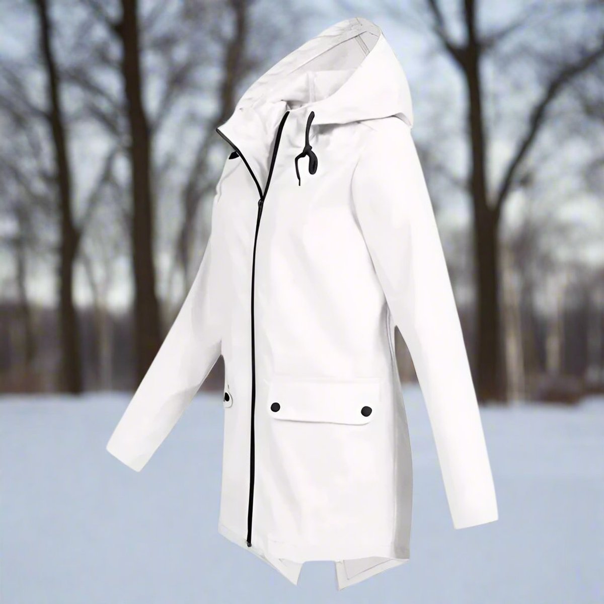 Veste à capuche avec coupe longue pour femme | Idéal pour les sorties en extérieur