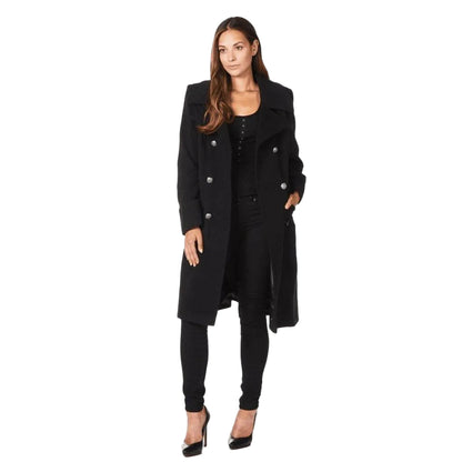 Manteau Mi-Long à Double Boutonnage pour Femme | Idéal pour la Saison Froide