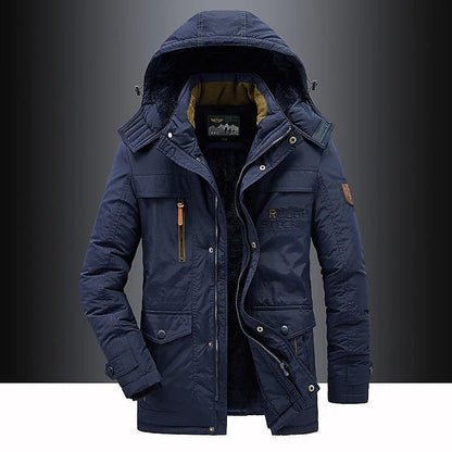 Parka Mi-Long avec Capuche Et Fermeture Zippée pour Homme | Idéal pour L’Hiver