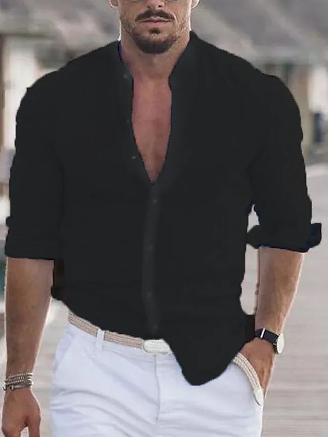 Chemise à Manches Longues avec Coupe Légère pour Homme | Idéale pour les Tenues Quotidiennes ou les Occasions Formelles