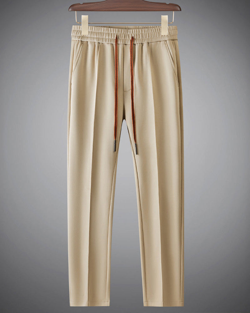 Ensemble Deux Pièces avec Haut Col Rond et Pantalon pour Homme | Idéal pour les Moments de Détente