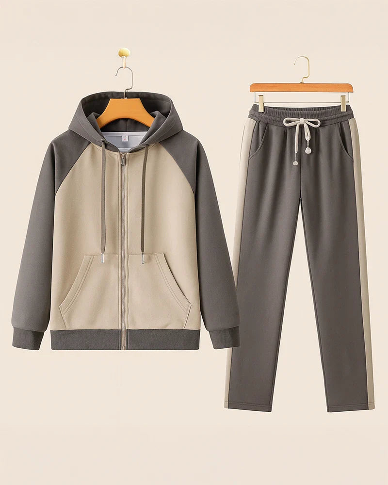 Ensemble Deux Pièces avec Hoodie Raglan et Pantalon Fuselé pour Homme | Idéal pour les Activités Quotidiennes