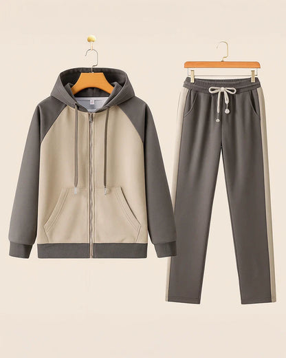 Ensemble Deux Pièces avec Hoodie Raglan et Pantalon Fuselé pour Homme | Idéal pour les Activités Quotidiennes