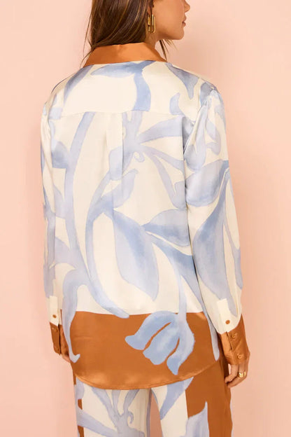 Ensemble Loungewear Deux Pièces avec Chemise Ample et Pantalon Large pour Femme | Idéal pour la Maison ou les Sorties Décontractées