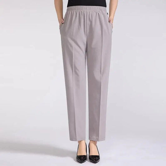 Pantalon Stretch À Taille Haute Avec Coupe Droite Pour Femme | Idéal Pour Usage Quotidien